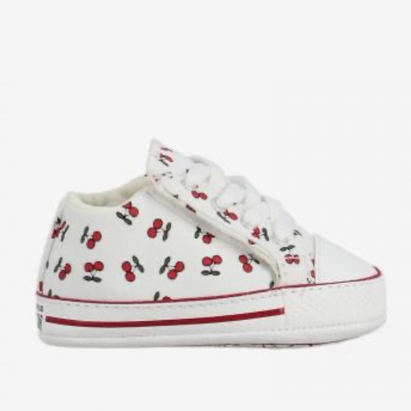Converse Other - Bnib converse white red cherry cherries crib shoe
